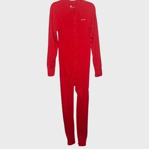Carhartt Men's Midweight Cotton Union Red Bib Long John Suit Size M